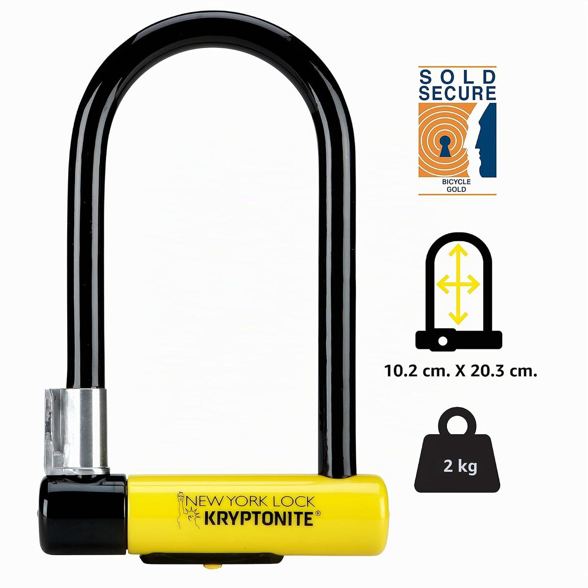 Kryptonite New-U New York Standard Heavy Duty Bicycle U Lock Bike Lock
