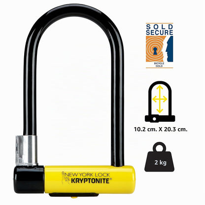 Kryptonite New-U New York Standard Heavy Duty Bicycle U Lock Bike Lock
