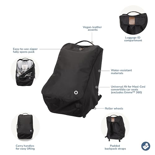 Maxi-Cosi - Paquete de viaje para asiento de automóvil con ruedas, color negro