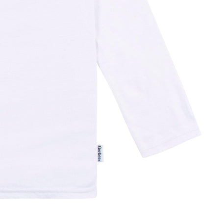 Gerber Paquete de 5 Camisetas de Manga Larga sólidas para niños pequeños, 160 g/m² Camisetas de Manga Larga para bebés y niños pequeños para Unisex bebé