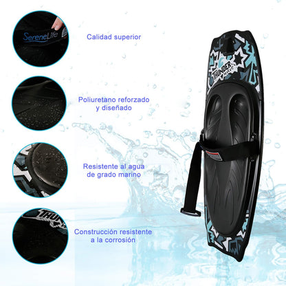 SereneLife - Rodillera Deportiva acuática con Gancho para niños y Adultos, Rodillera con Correa para navegar, Waterboard, arrodillarse, Surf de Rodilla