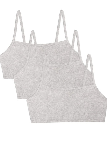 Fruit of the Loom brasier deportivo de algodón con tirantes delgados - Gris - 38