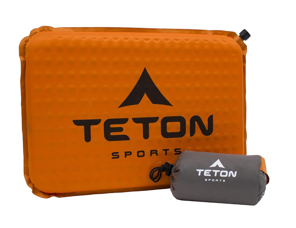 TETON Sports ComfortLite Cojín Autoinflable y Bolsa de Almacenamiento - Orange