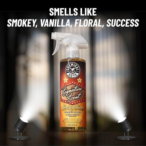 Chemical Guys Ambientador y Eliminador de Olores Premium Signature Scent, Olor a Éxito (ideal para automóviles, camiones, todoterrenos, caravanas, hogar, oficina y más) 473ml