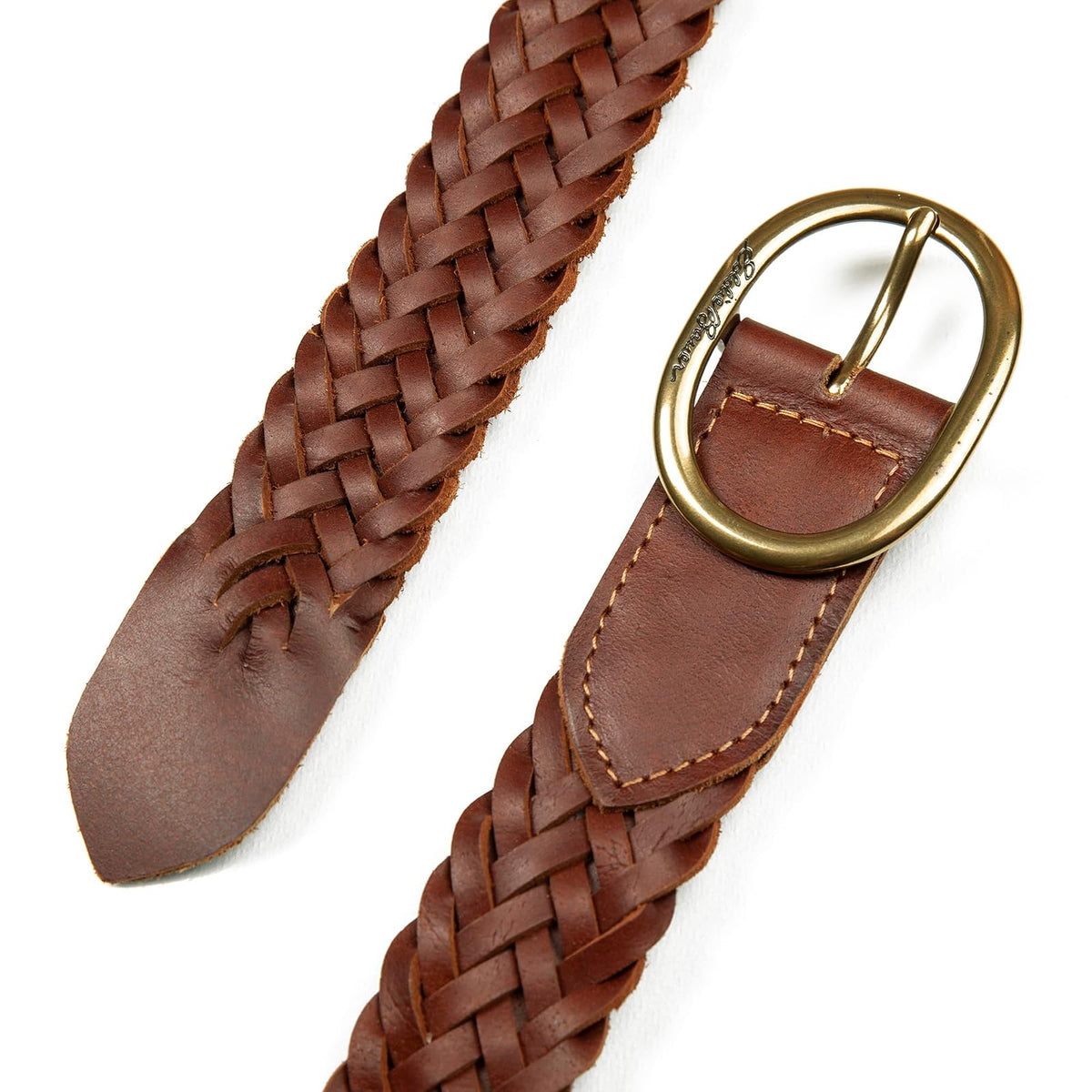 Eddie Bauer Cinturón de piel tela con barra central Cinturón para Mujer