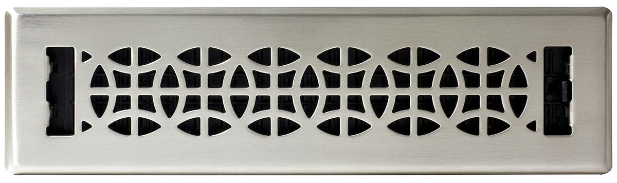 Decor Grates ECH212-NKL Eclipse Floor Register, 2x12 Inches, Brushed Nickel