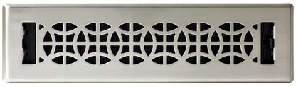Decor Grates ECH212-NKL Eclipse Floor Register, 2x12 Inches, Brushed Nickel