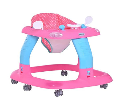 PRINSEL | Andadera y Asiento Acolchonado | Andadera para Bebé | Sonic Girl | Rosa | De 6 a 18 meses, Soporta Hasta 18 kg | Artículos para Bebés