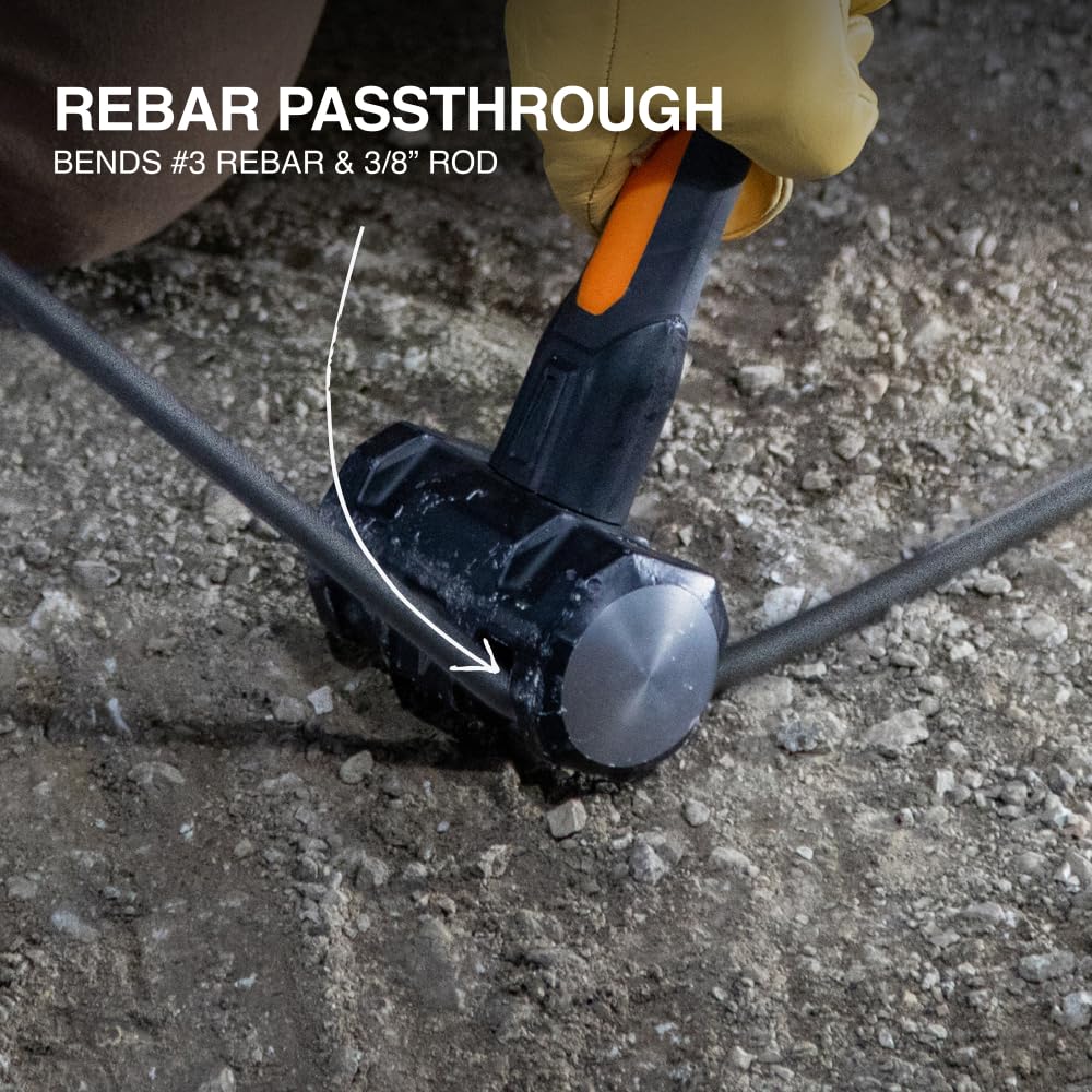 Klein Tools H80693 - Martillo de doble cara de 3 libras con mango de fibra de vidrio, diseño resistente a los golpes para golpes y demolición, incluye agujero para cordón