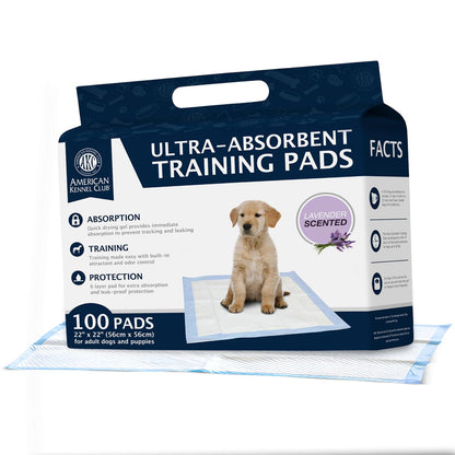 Almohadillas de entrenamiento American Kennel Club para perro, aroma fresco - Con aroma a lavanda - 22" x 22" - Pack of 100