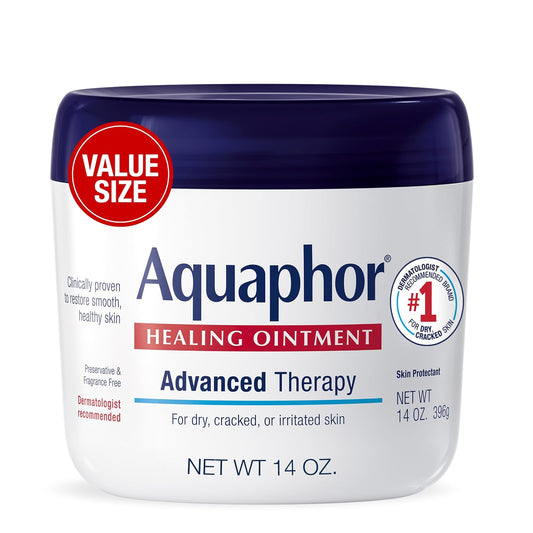 Aquaphor - Pomada curativa, protector para piel seca, agrietada e irritada, 14 onzas