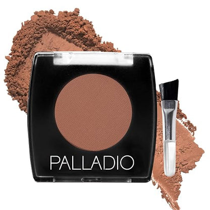 Palladio Polvo para Cejas Auburn - Suave y Natural, Compacto para Bolso o Viajes
