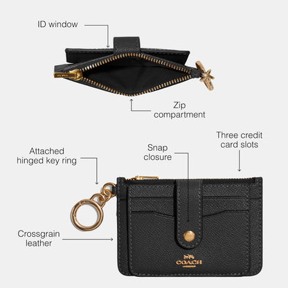 COACH - Funda para tarjeta de fijación, IM/Midnight Navy