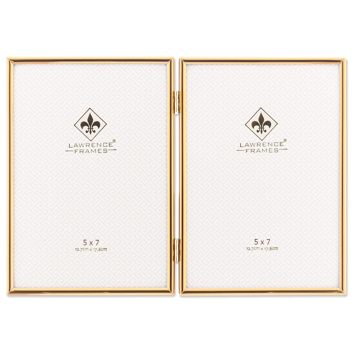 Lawrence Frames Marco de Fotos Metal Dorado 8x10 - 5x7 Double - Dorado