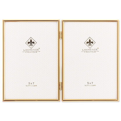 Lawrence Frames Marco de Fotos Metal Dorado 8x10 - 5x7 Double - Dorado