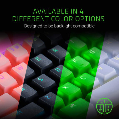 Razer Pbt - Kit de teclas para personalizacion de teclados mecánicos y ópticos, Color Mercury/ Blanco