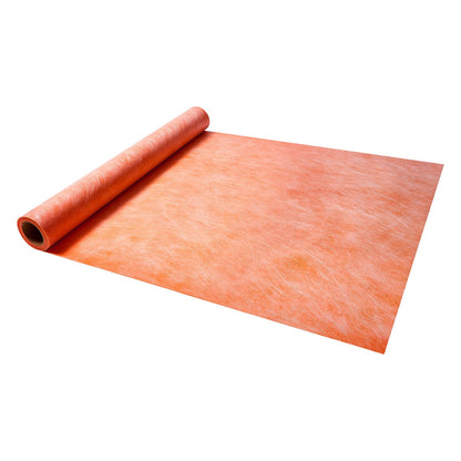 VEVOR Membrana Impermeable de Polietileno 1 x 10 m 10 m² Espesor de 0,5 mm, Lámina Impermeabilizante 1 Rollo, Tela no Tejida de 2 Capas, Membrana para Ducha para Azulejo, Cerámica, Pared, Naranja