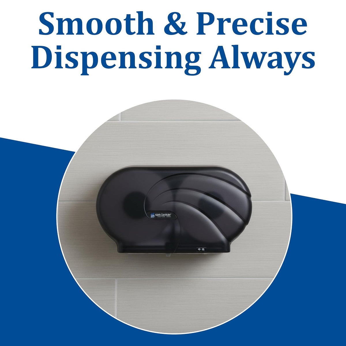 San Jamar - SJMR4090TBK R4090TBK Twin 22,86 cm JBT Dispensador de papel higiénico, negro perla