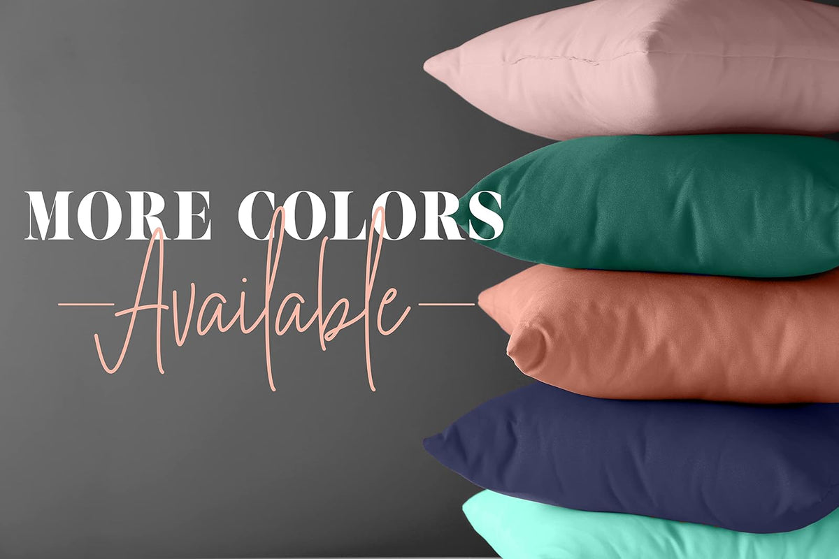 Elegant Comfort - Paquete de 4 fundas de almohada sólidas de 1500 hilos de calidad egipcia, fácil cuidado, tela suave, resistente a las arrugas y a las manchas, fácil de poner, juego de 4 piezas, funda de almohada King, color rojo