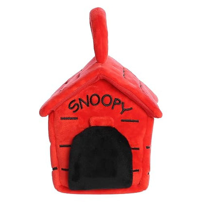 Aurora® Adorable Casa de Perro de Snoopy® de Peanuts Conjunto de Juguetes de Peluche - Juguetes con Licencia Oficial para Todos los Fans de Snoopy - Regalo Sentimental para Adultos y Celebraciones de