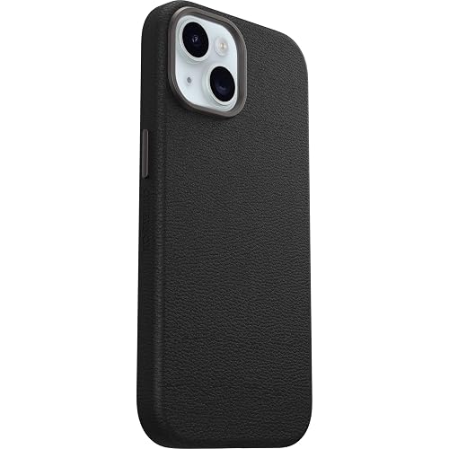 OtterBox - Piel de Cactus simetría para iPhone 15 MagSafe - Negro Ash (Negro), sostenible, se Ajusta a MagSafe, Ultra Elegante y Bordes elevados Que protegen la cámara y la visualización