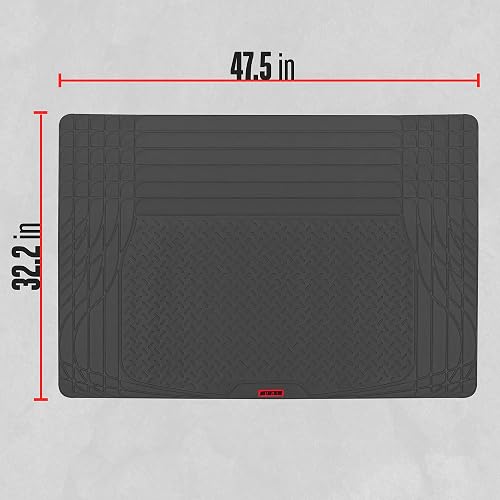 Motor Trend MTMT-680-BK FlexTough TrunkShield Alfombrilla para Maletero Todo Clima para SUV y Sedán, Negro