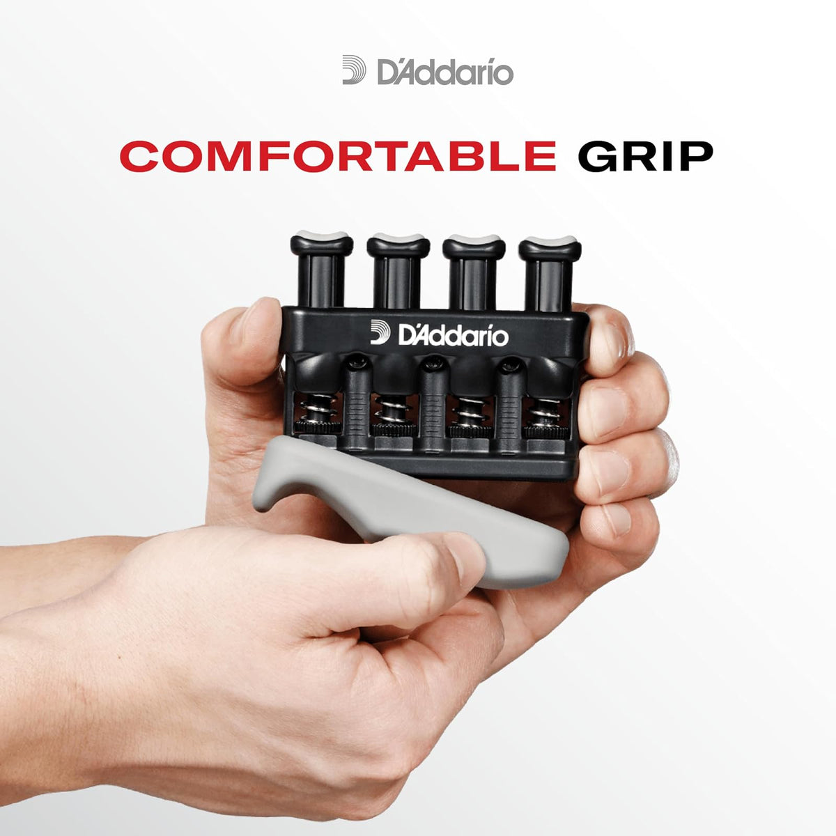 D'Addario Accessories | Ejercitador de mano para instrumentos | Varigrip | Mejora destreza y fuerza en dedos, mano y antebrazo - Ergonómico