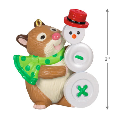 Hallmark - Adorno de Navidad 2024, Bonito como botón, Regalo para Amantes de los Animales