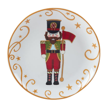 Cascanueces mágicos certificados International Holiday - Platos de postre y ensalada de 9 pulgadas, multicolor, mediano, juego de 4