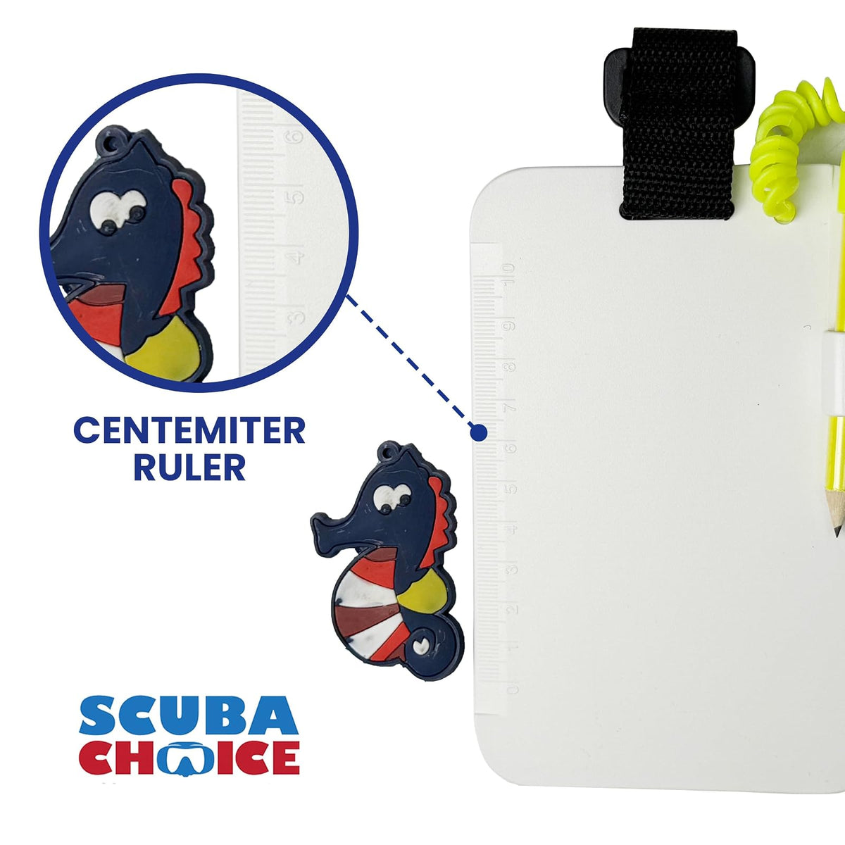 Scuba Choice - pizarrón de Buceo (15,2 x 10,16 cm, Incluye lápiz de Grafito)