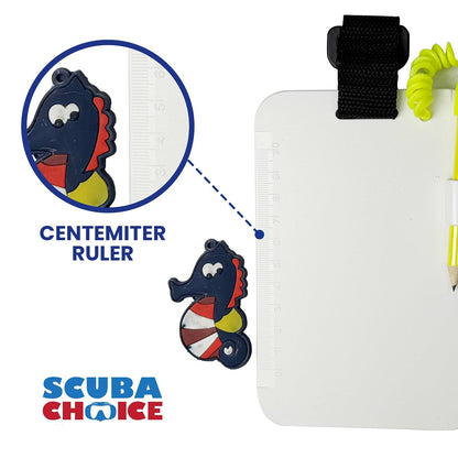 Scuba Choice - pizarrón de Buceo (15,2 x 10,16 cm, Incluye lápiz de Grafito)