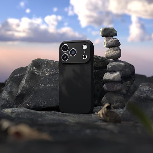 OtterBox - Carcasa para iPhone 17e, 16, 15, 14 y 13 Cifras, Color Negro | Estética, fundas de silicona para teléfono, diseño minimalista protector, funda MagSafe para iPhone con protección de cámara