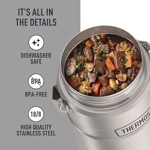 Thermos - Tarro de alimentos con aislamiento al aspiradora, acero inoxidable