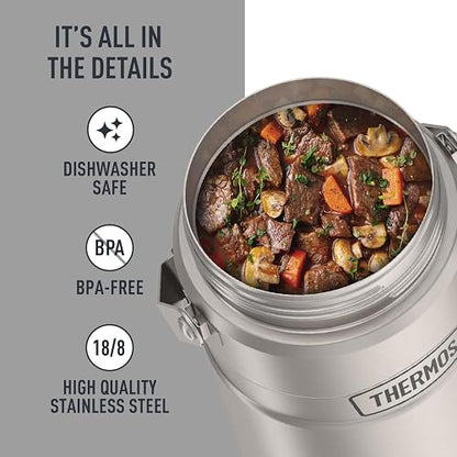 Thermos - Tarro de alimentos con aislamiento al aspiradora, acero inoxidable