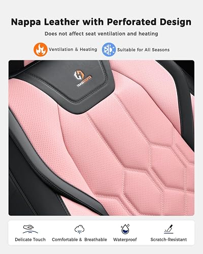 Huidasource - Juego Completo de Fundas de Asiento, Ajuste Universal para la mayoría de Automóviles, SUV, Camiones, Cubierta de Asiento de Piel de Cobertura Completa, Compatible con Bolsa de Aire, función