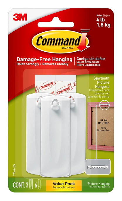 3M Command ganchos para colgar cuadros con tiras adhesivas