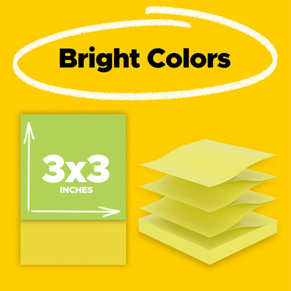 Post-it Pop-up Notes Jaipur Collection | 3 x 3 pulgadas, amarillo y verde