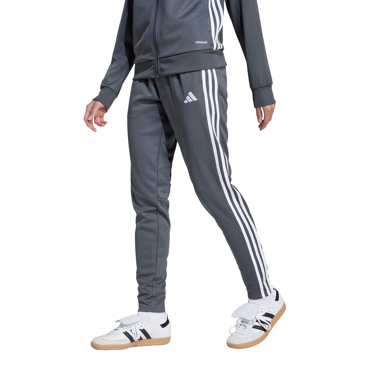 adidas Tiro 25 Essentials Pantalón de Entrenamiento Mujer - CH - Gris - Blanco