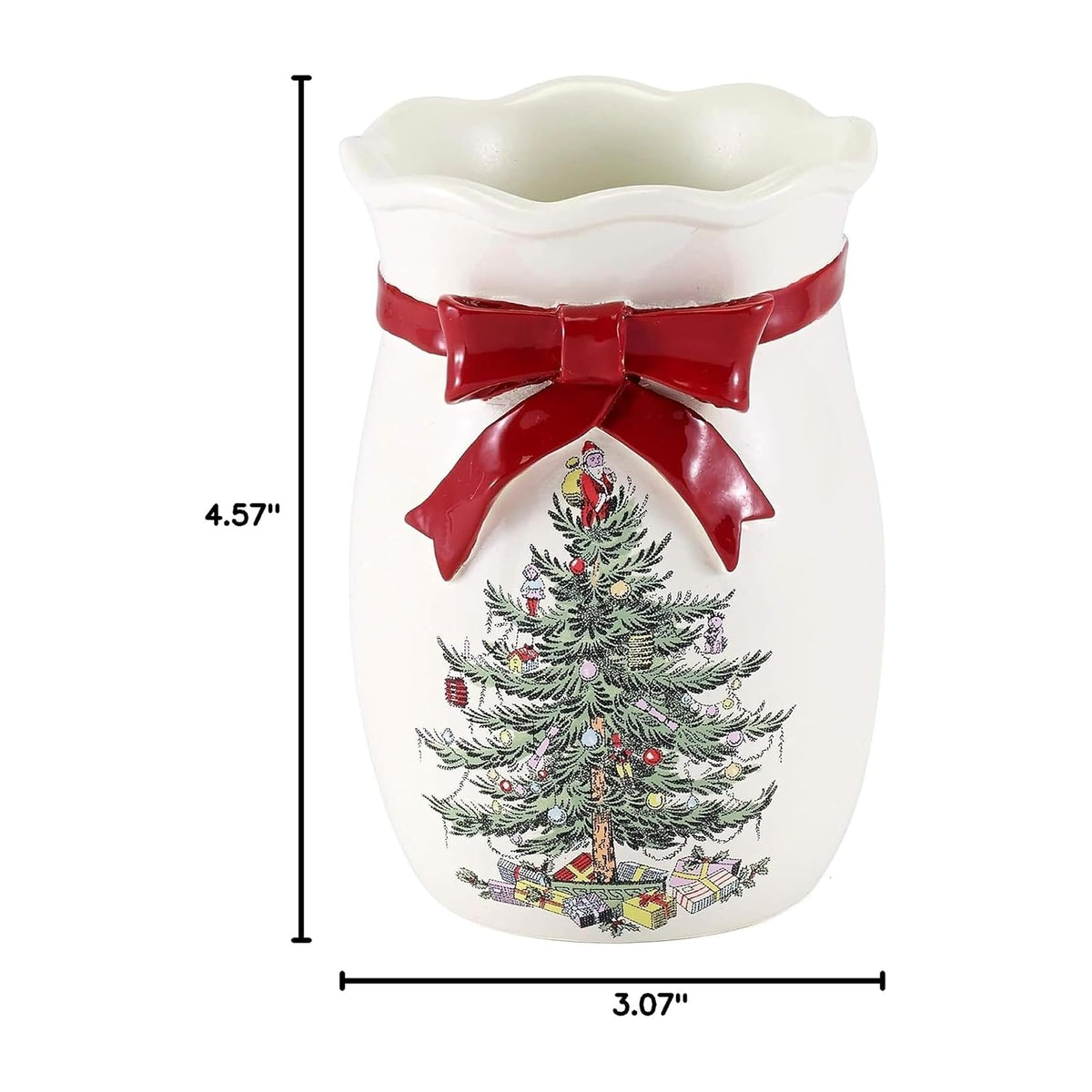 Avanti Linens Spode - Vaso de Resina, Accesorios de baño, decoración del hogar de día Festivo, colección de árbol de Navidad