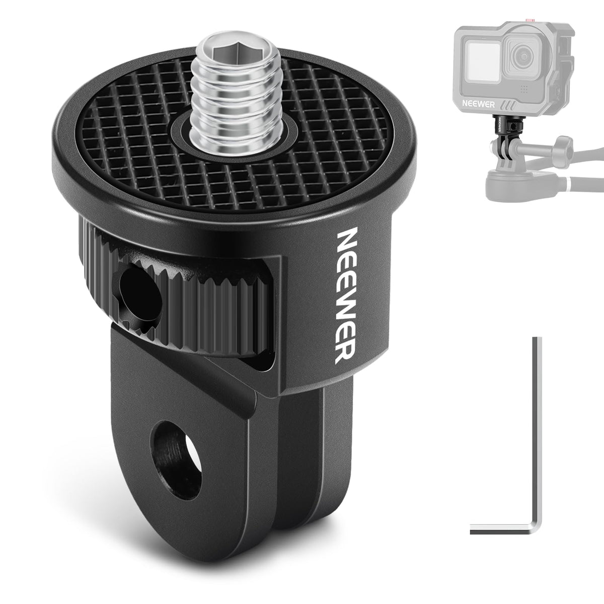 NEEWER Kit de 3 Adaptadores para Trípode 1/4 a 2 Clavijas - GP-7 - 1 Pack