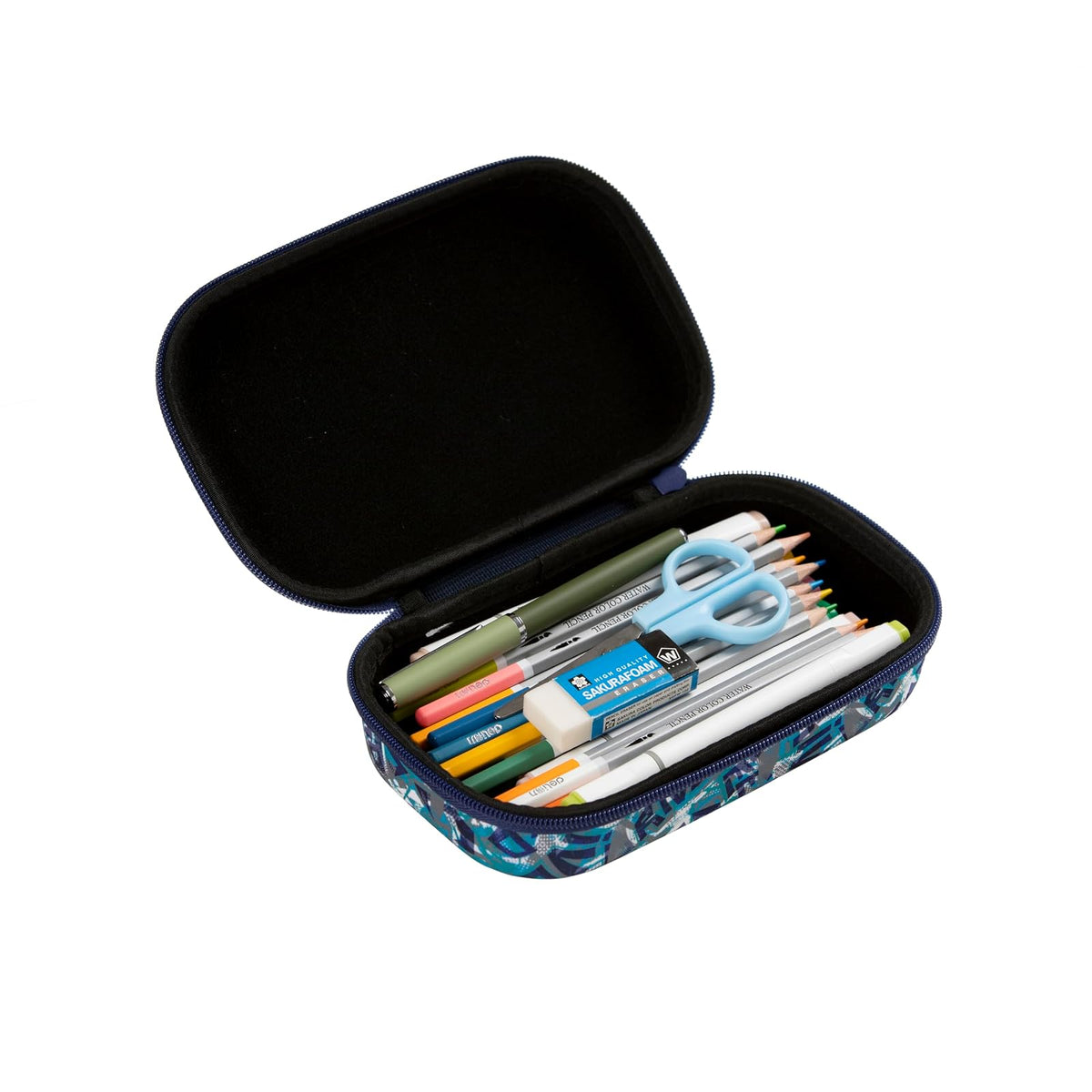 ZIPIT Estuche Lápices Gran Capacidad | Azul, material EVA y poliéster, lavable a máquina, organizador para escuela