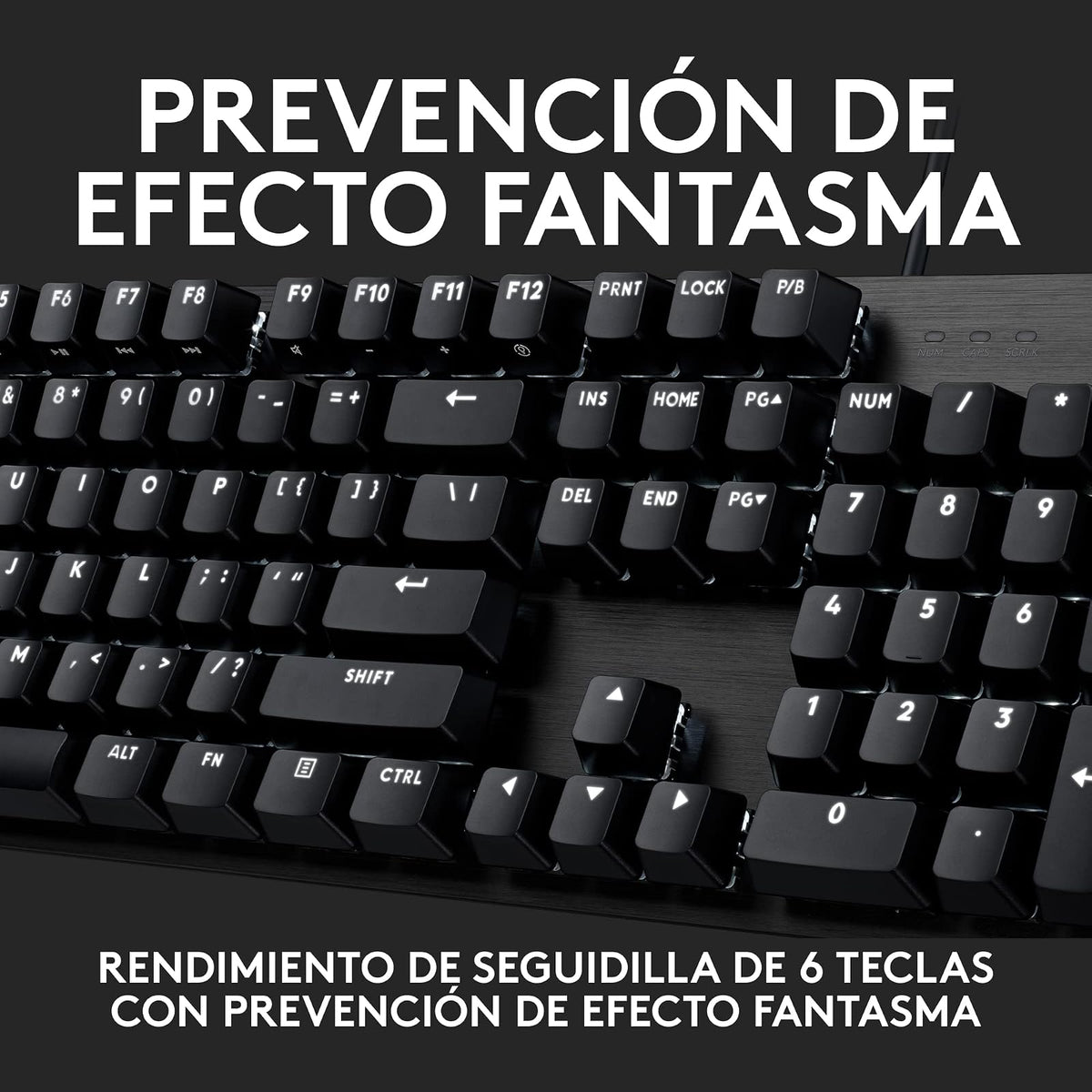 Logitech G413 SE Teclado Mecánico Gaming en inglés Tamaño Estándar - Teclado Retroiluminado, Interruptores Mecánicos Táctiles, Sin Efecto Fantasma, Compatible: Windows, macOS - Negro Aluminio