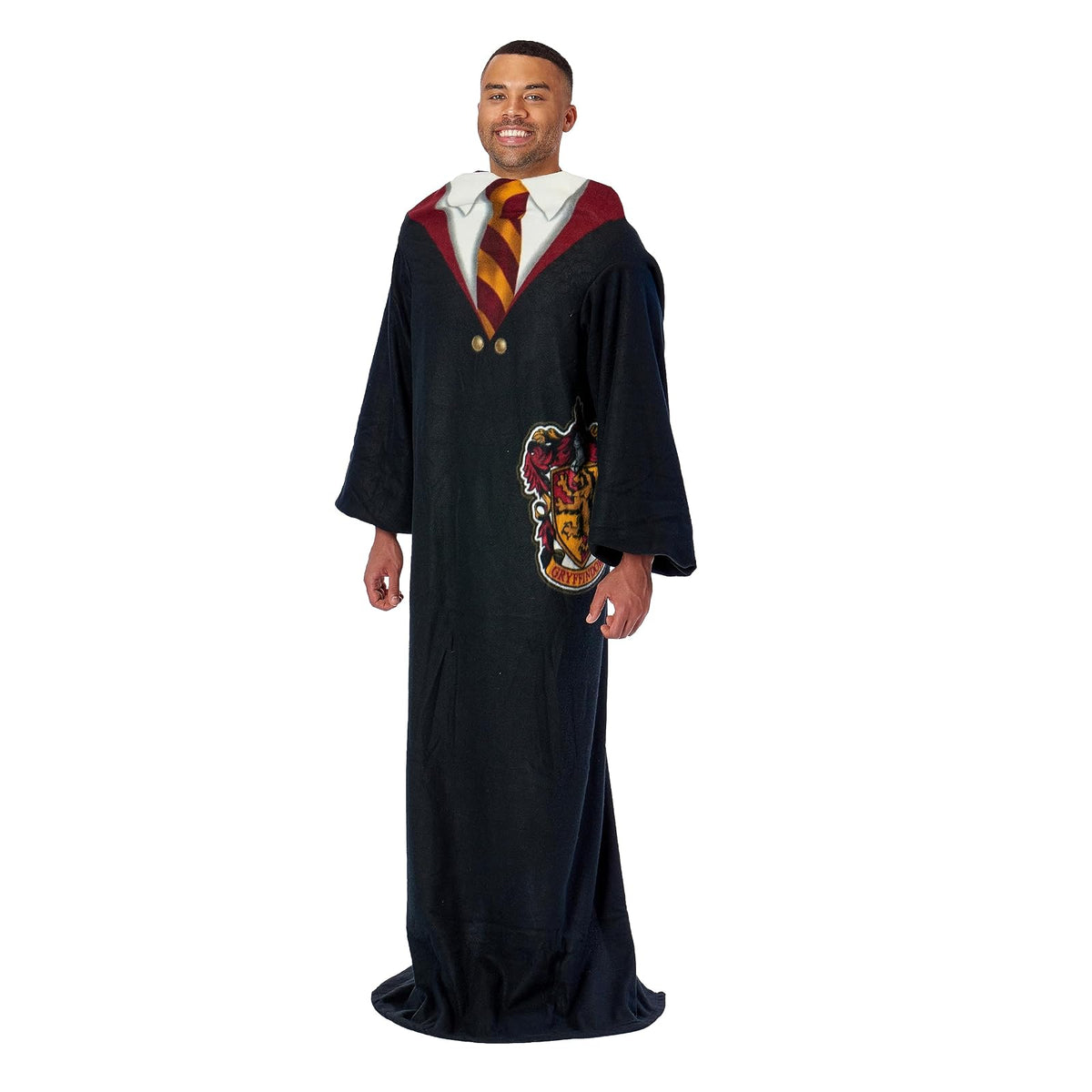 Northwest Harry Potter Hogwarts Rules Manta con mangas para adulto, Negro, 48"x 71"