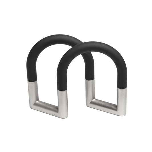 Umbra Swivel Servilletero de Mesa Flexible de Metal Antideslizante para Cocina y Comedor, Plateado