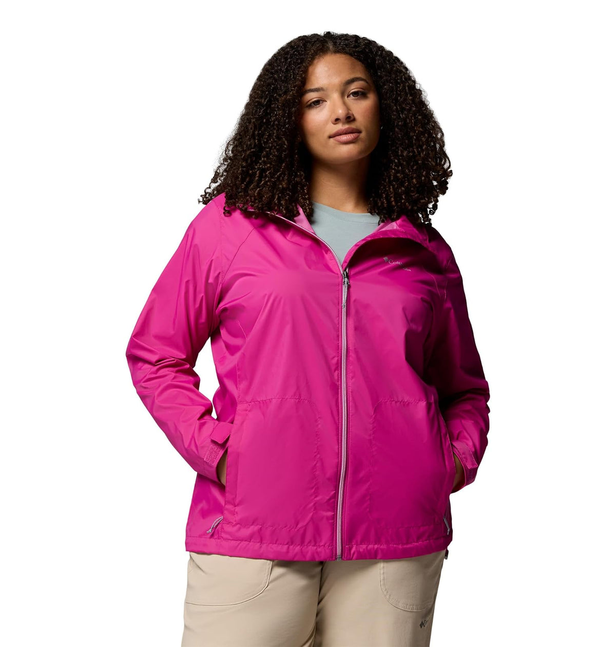 Columbia Switchback IV Chamarra Impermeable para Mujer - XL - Fucsia