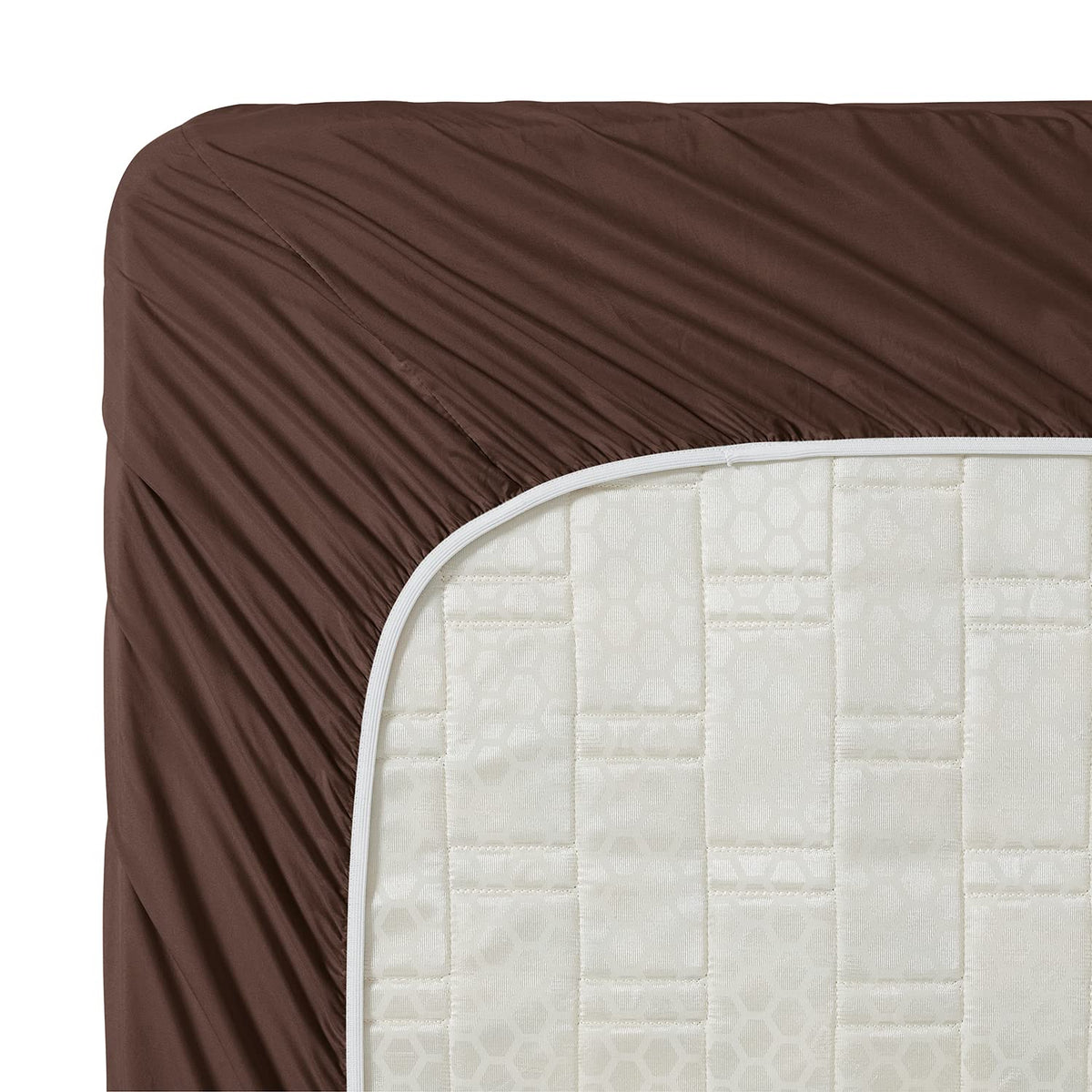 CLARA CLARK Premier 1800 Collection Hoja de Cama Set, Juego de sábanas 4 Piezas, Chocolate Brown, Tamaño King