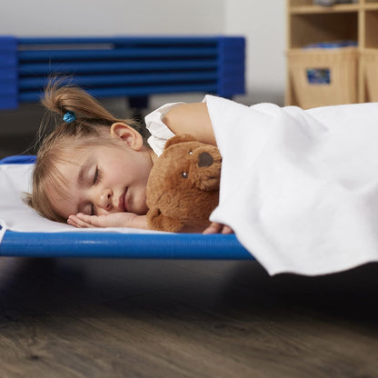 ECR4Kids ELR-026 - Manta de descanso para cuna de guardería para niños, color blanco (paquete de 12)