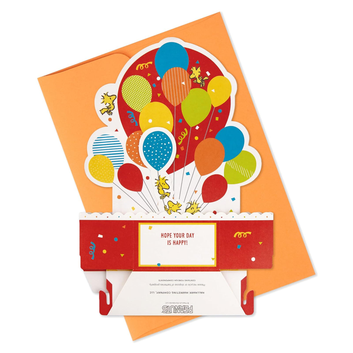 Hallmark - Tarjeta de felicitación de cumpleaños con música (globos de cumpleaños, diseño de cacahuetes)