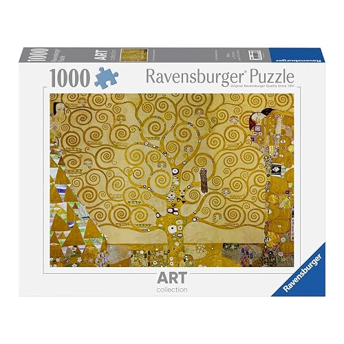 Ravensburger Rompecabezas de 1000 Piezas El Árbol de la Vida por Gustav Klimt | Rompecabezas Premium de Arte, Pintura, Klimt | Encaje Perfecto Soft Click | 70 x 50 cm | Calidad Alemana