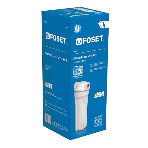 Foset FILA-P1, Filtro para agua, paso 1, Elimina el 99.99% de las partículas sólidas + CARFIL-P1, Cartucho repuesto, filtro agua, paso 1